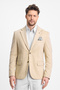 Fenix Men's Oversize Plus Size Camel Regular Fit Cotton Blended Lycra Blazer Jacket