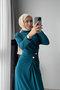 Women Lycra Button Detailed Islamic Dress Nms046 - 4