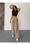 Women's High Waist Wide Leg Palazzo Fabric Pants - 8