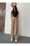 Women's High Waist Wide Leg Palazzo Fabric Pants - 7