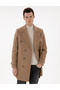 Beige Ex. Slim Fit Wool Blend Cashmere Coat 50293291-Vr011