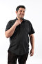 Short Sleeve Black Linen Men's Shirt Kk-8048-Tss - 5