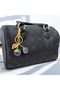 Steel Bag Accessory Multicolor Cherry Charm Gold Color - 2