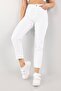 Women's White High Waist Mom Jeans - 3