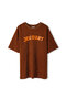 Textured Slogan Printed T-Shirt - 3