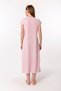 Elegant Lace Detailed Maternity Nightgown Set with Nursing Features and Robe Effortt - Pink - 7