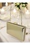 Gold Gold Gold Color Skin Leather Matte Leather Evening Bag Evening Bag Engagement Wedding Bag - 5