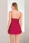 Burgundy Lace Silk Satin Nightgown Dressing Gown Set - 3