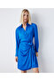 Shirt collar dress with tie waist - 4