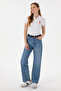 Women's White Basic Polo Neck T-Shirt 50280063-Vr013 - 4