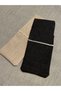Piko Sarma Detailed Fork and Knife Holder Glittery Black Service Presentation Napkin 6 Pieces - 6