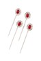4-Pack of Burgundy Ruby ​​Stone Scarf Pins. The Pin of the Shawl. The Turban Pin. The Headscarf Needle. Pin for Scarf and Shawl. - 7