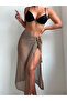 AJUR DESEN YAZLIK TRIKOT FLEECE BEACH DRESS PAREO - 2