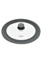 Multi-Size Lid With Marble Silicone Rim 24/26/28cm Clear/Grey - 2