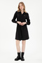 Women's Black Mini Size Woven Dress 50297327-Vr046 - 3