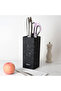 Kitchen Knife Organizer 10x10x22cm, Square Shaped, Black Marble (Plastic)