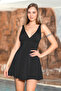 Plus Size Shorts Dress Swimsuit Skirted Swimwear Bathing Suit 1901-01 Black - 4