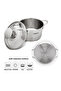 Saucepot with Glass Lid Silver 12cm/0.8LTR Bambino Series Stainless Steel - 3