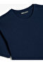Short Sleeve Cotton Blended Tight Fit Crew Neck Basic T-Shirt - 3