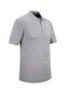 Men's Polo Neck Cotton Mercerized Self-Patterned Jacquard Classic Fit Gray T-Shirt - 5105 - 5