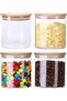 Glass Storage Jars with Airtight Lids, 600ml, Set of 4