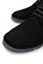 Men's Genuine Leather Black Nubuck Casual Shoes - 3