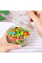 Glass Candy Jar with Lid, Decorative Crystal Candy Bowl, 12x7cm, Set of 2 for Storage - 6