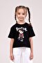 Girl Printed Tshirt, 4-9 Years, Black