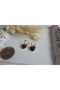 Tiger Patterned Heart Model Women's Earrings - 3