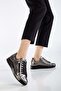 Women's Genuine Leather Zippered Sports Shoes - Platinum - 2