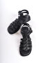 Women's Genuine Leather Gladiator Sandals Black -Mcrgn404-S - 5