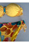 Women Yellow Stone Embroidered Lined Bikini Suit Hzl25S-Lc207 - 6