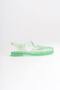 Summer Women's Jelly Buckle Detail Transparent Green Glitter Flat Sandals-Mstb844-Sys - 3