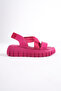 733-pmb Thick Serrated Sole Pink Platform Women's Slippers - 3