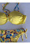 Women Yellow Stone Embroidered Lined Bikini Suit Hzl25S-Lc208 - 5