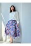 Valerie Chiffon Flared Lined Long Skirt Women's Blue - 8