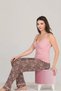 Brown Buttoned 3-Piece Pajama Set - 2