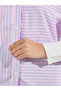 Striped Shirt with Cuffed Long Sleeve - 4