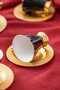 Alice Black 12 Piece Porcelain Coffee Cup Set for 6 People - 90 ml - 3