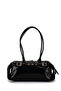 Detailed Belt and Shoulder Bag, Faux Leather Version Black Patent Leather Anfora.