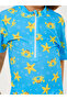 Starfish Print Zip Detail Swimsuit - 3