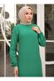 Dress with Frill Hem - Green - Sahra Butik - 3