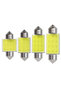 31mm 10Pcs White COB 12smd C5W C10w Car LED 12V Door Bulbs Dome Festoon Reading Tail Lamp License Pl - 8