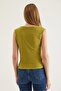 Cross Gather Detailed Tank Top Green - 5