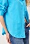 Oversize Basic Shirt Blue - 4