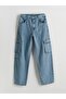 Boys' Cargo Jean Trousers with Adjustable Elastic Waist
