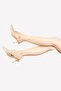 Daily Women's Beige Thin Heeled Pointed Toe Banded Open Back Adjustable Buckle Evening Dress Shoes 023 - 4