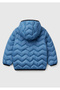 Boy's Airman Blue Logo Detailed Hooded Seasonal Thin Coat - 2