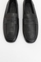 Skye Black Genuine Leather Blunt Toe Women's Loafer Shoes - 2