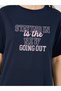Staying In Slogan Dropped Shoulder Sleep T-Shirt Dress - 4